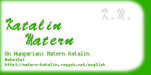 katalin matern business card